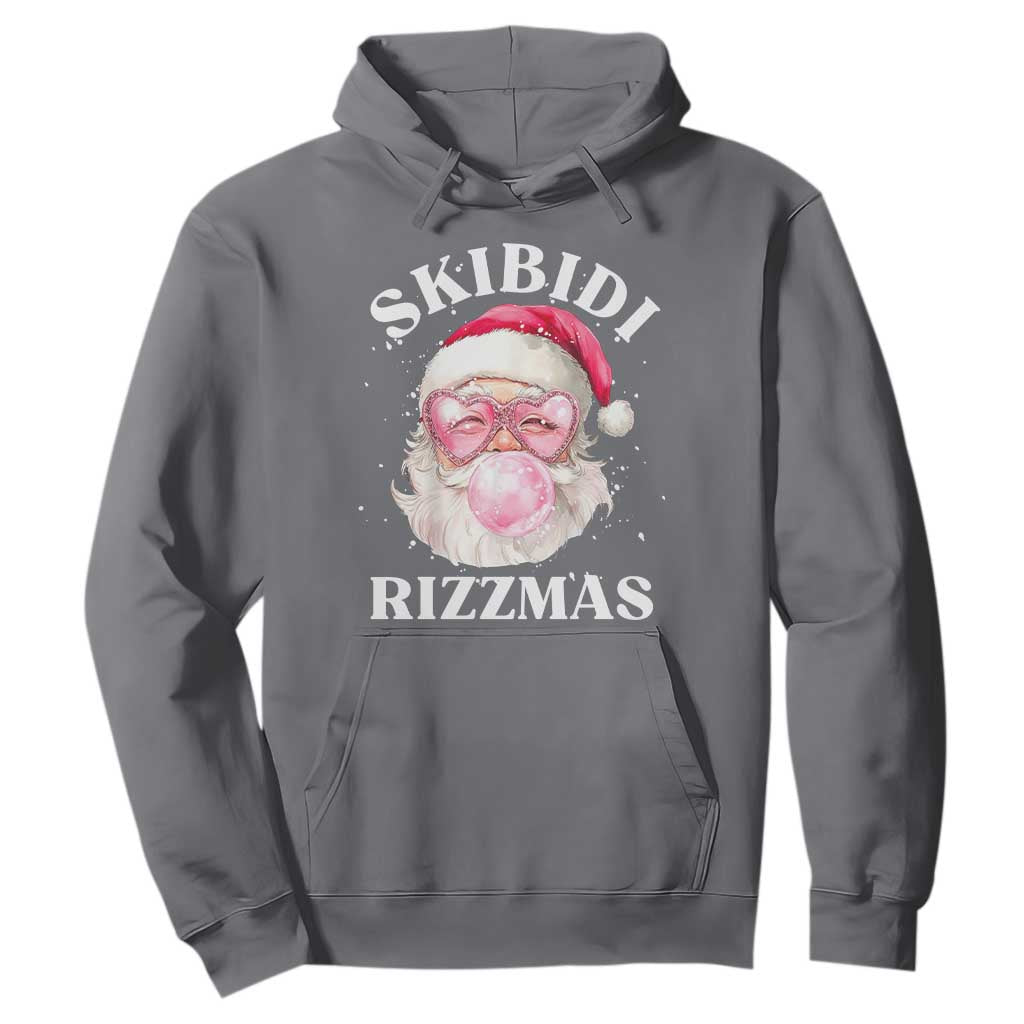 Skibidi Rizzmas Christmas Hoodie Rizz Santa Pink Bubble Gum Funny Xmas Gen Alpha Girl Kids TS10 Charcoal Print Your Wear