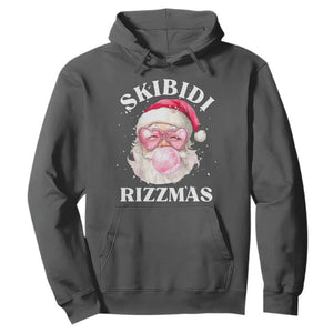 Skibidi Rizzmas Christmas Hoodie Rizz Santa Pink Bubble Gum Funny Xmas Gen Alpha Girl Kids TS10 Dark Heather Print Your Wear