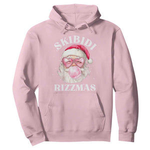 Skibidi Rizzmas Christmas Hoodie Rizz Santa Pink Bubble Gum Funny Xmas Gen Alpha Girl Kids TS10 Light Pink Print Your Wear
