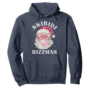 Skibidi Rizzmas Christmas Hoodie Rizz Santa Pink Bubble Gum Funny Xmas Gen Alpha Girl Kids TS10 Navy Print Your Wear