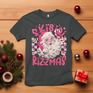 SKIBIDI Rizzmas Santa T Shirt Rizz Santa Pink Groovy Funny Xmas Gen Alpha Girl Kids TS10 Dark Heather Print Your Wear