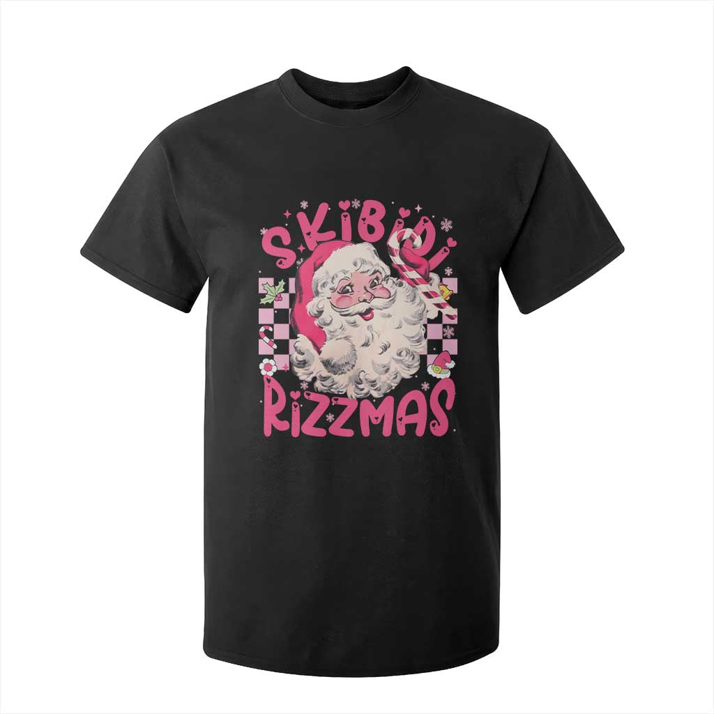 SKIBIDI Rizzmas Santa T Shirt For Kid Rizz Santa Pink Groovy Funny Xmas Gen Alpha Girl Kids TS10 Black Print Your Wear