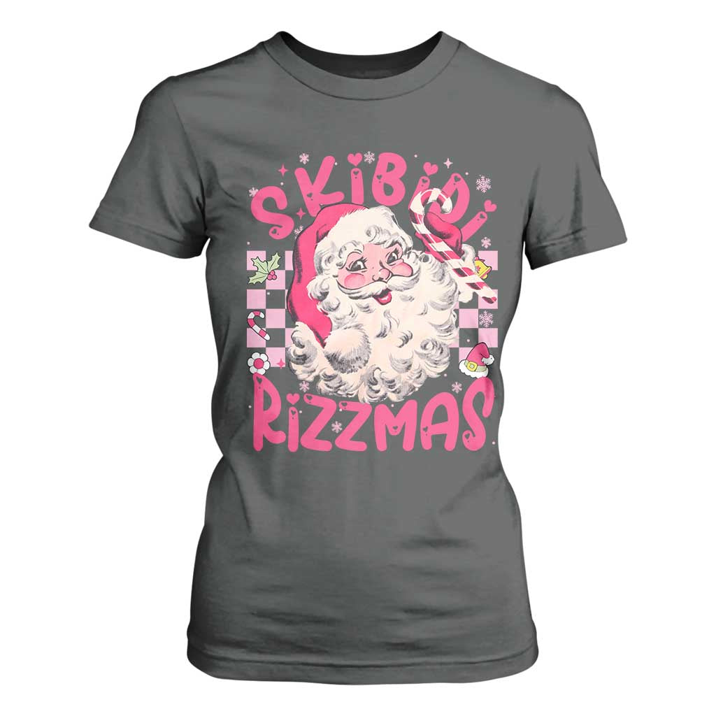 SKIBIDI Rizzmas Santa T Shirt For Women Rizz Santa Pink Groovy Funny Xmas Gen Alpha Girl Kids TS10 Dark Heather Print Your Wear