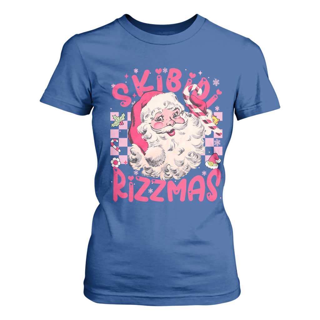 SKIBIDI Rizzmas Santa T Shirt For Women Rizz Santa Pink Groovy Funny Xmas Gen Alpha Girl Kids TS10 Royal Blue Print Your Wear
