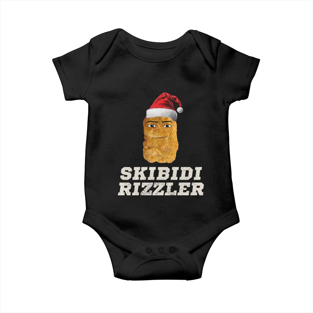 Christmas Skibidi Toilet Rizzler Baby Onesie Meme Funny Memes Brainrot Rizz TS10 Black Print Your Wear