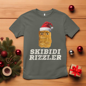 Christmas Skibidi Toilet Rizzler T Shirt Meme Funny Memes Brainrot Rizz TS10 Military Green Print Your Wear