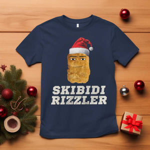 Christmas Skibidi Toilet Rizzler T Shirt Meme Funny Memes Brainrot Rizz TS10 Navy Print Your Wear