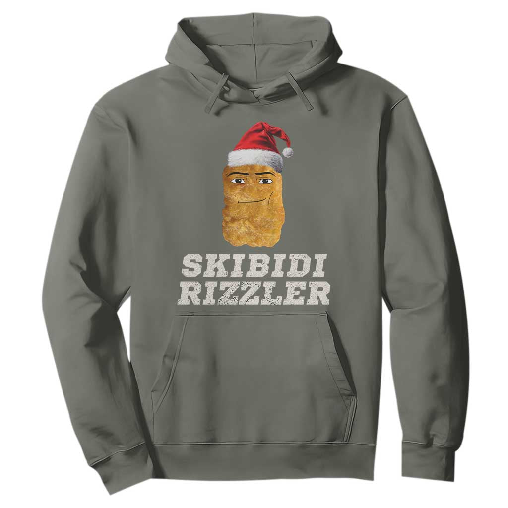 Christmas Skibidi Toilet Rizzler Hoodie Meme Funny Memes Brainrot Rizz TS10 Military Green Print Your Wear