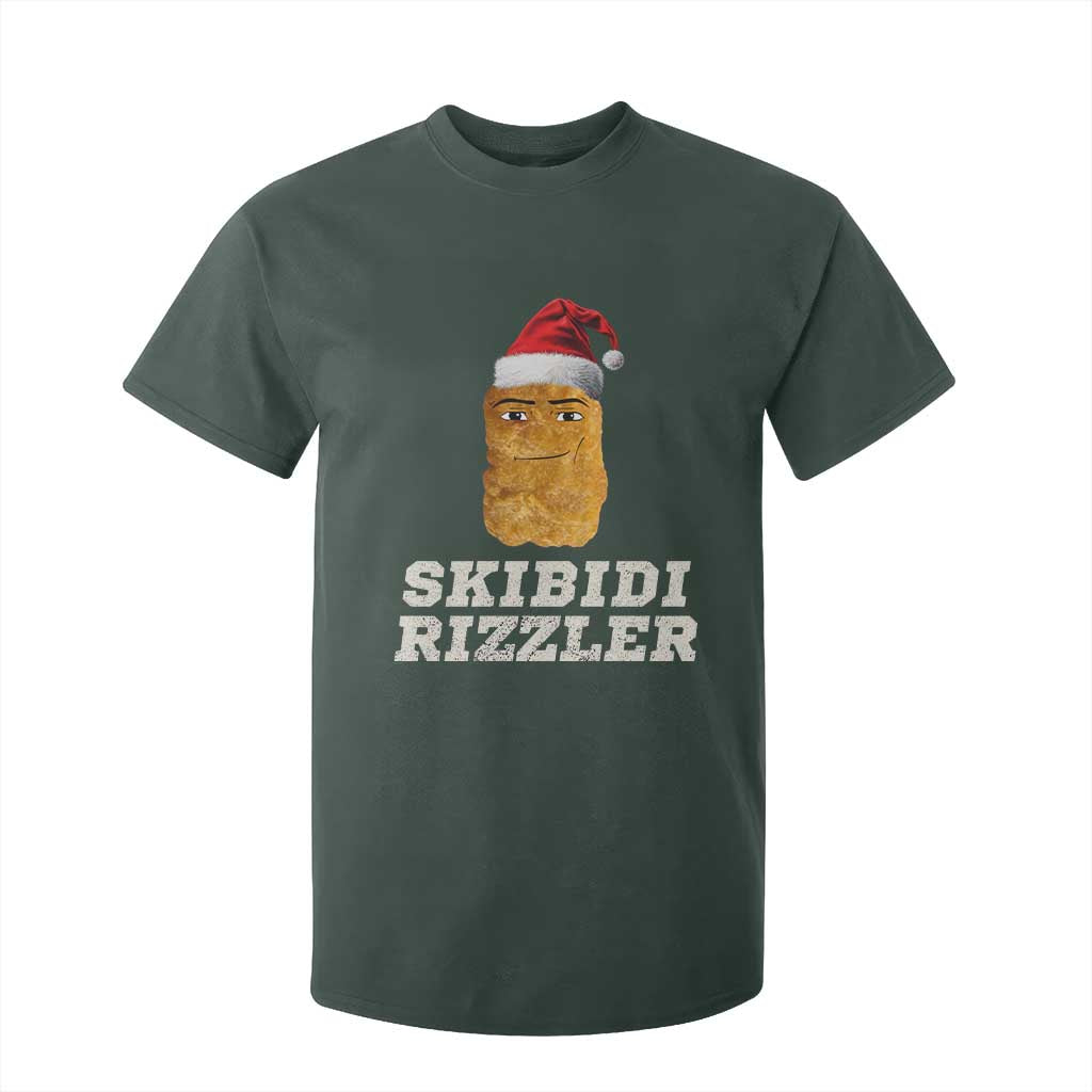 Christmas Skibidi Toilet Rizzler T Shirt For Kid Meme Funny Memes Brainrot Rizz TS10 Dark Forest Green Print Your Wear