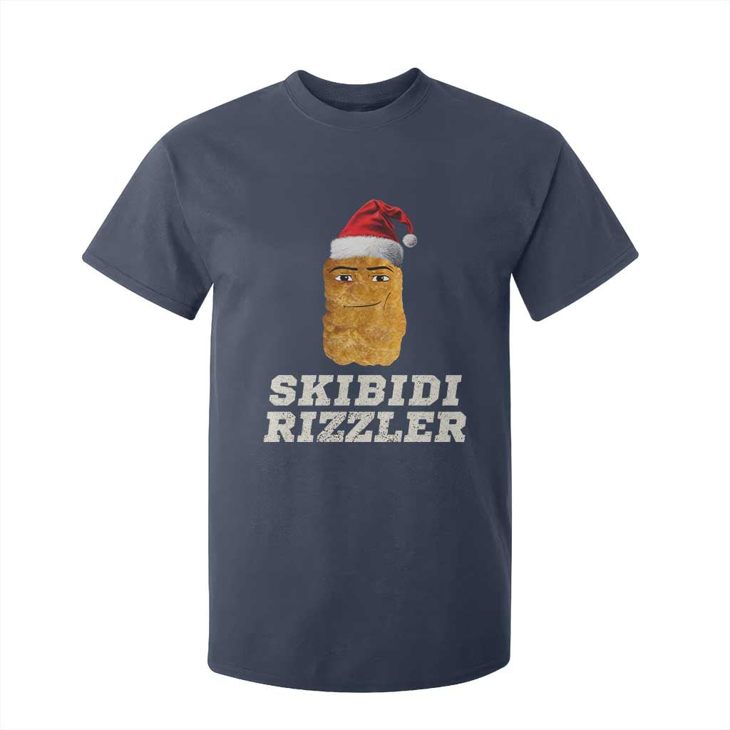 Christmas Skibidi Toilet Rizzler T Shirt For Kid Meme Funny Memes Brainrot Rizz TS10 Navy Print Your Wear