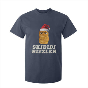 Christmas Skibidi Toilet Rizzler T Shirt For Kid Meme Funny Memes Brainrot Rizz TS10 Navy Print Your Wear