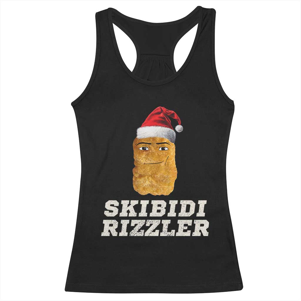 Christmas Skibidi Toilet Rizzler Racerback Tank Top Meme Funny Memes Brainrot Rizz TS10 Black Print Your Wear