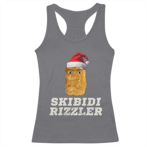 Christmas Skibidi Toilet Rizzler Racerback Tank Top Meme Funny Memes Brainrot Rizz TS10 Charcoal Print Your Wear
