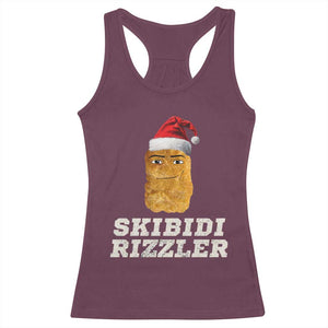 Christmas Skibidi Toilet Rizzler Racerback Tank Top Meme Funny Memes Brainrot Rizz TS10 Maroon Print Your Wear