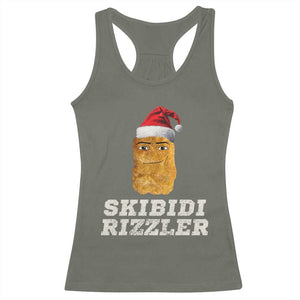Christmas Skibidi Toilet Rizzler Racerback Tank Top Meme Funny Memes Brainrot Rizz TS10 Military Green Print Your Wear