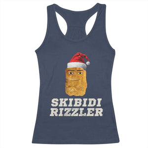Christmas Skibidi Toilet Rizzler Racerback Tank Top Meme Funny Memes Brainrot Rizz TS10 Navy Print Your Wear