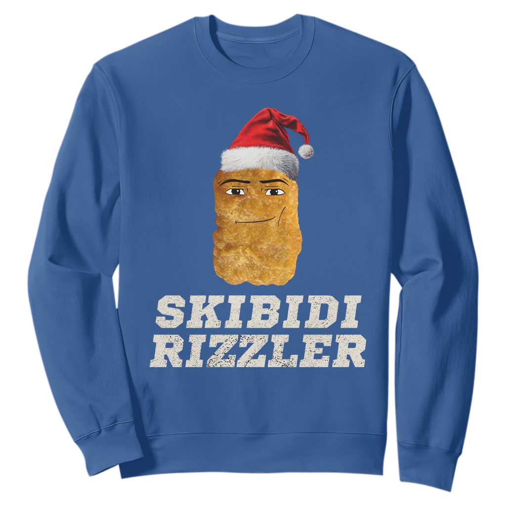 Christmas Skibidi Toilet Rizzler Sweatshirt Meme Funny Memes Brainrot Rizz TS10 Royal Blue Print Your Wear