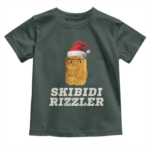 Christmas Skibidi Toilet Rizzler Toddler T Shirt Meme Funny Memes Brainrot Rizz TS10 Dark Forest Green Print Your Wear
