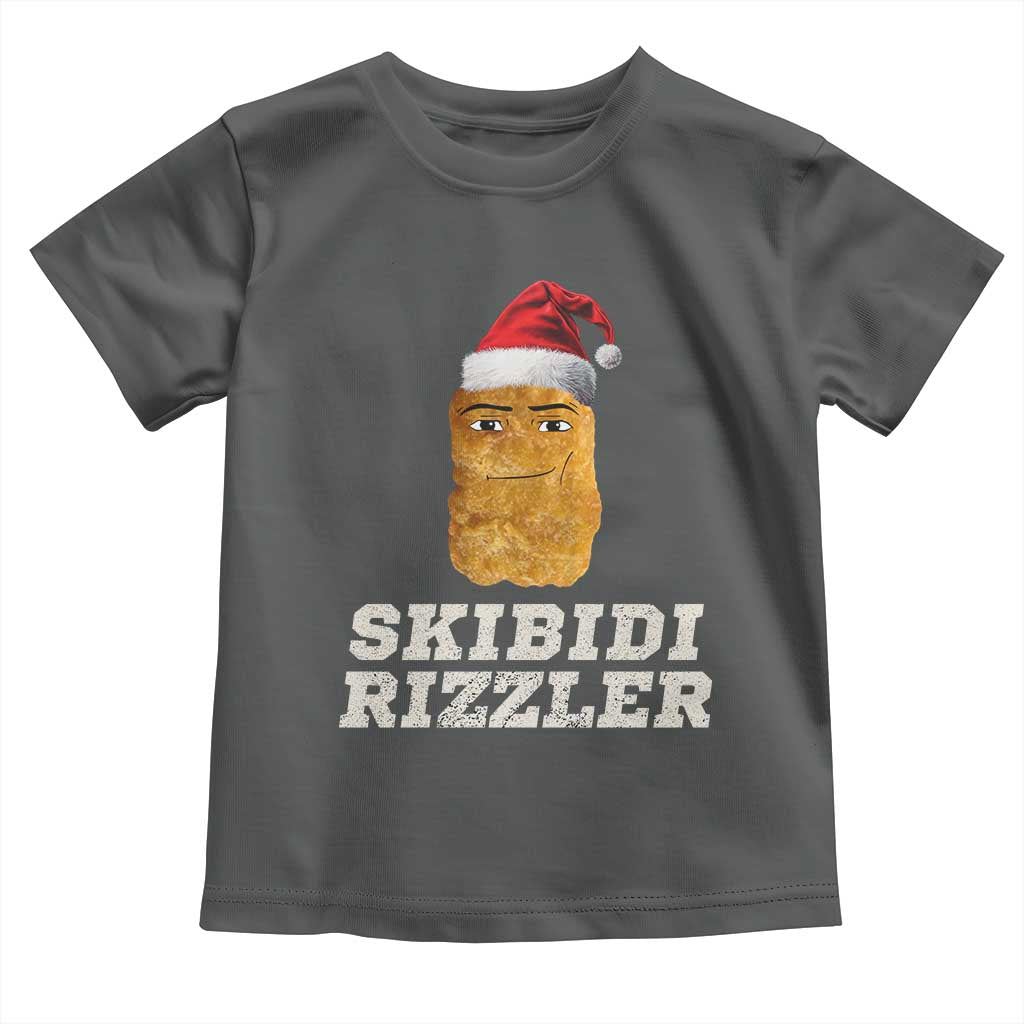 Christmas Skibidi Toilet Rizzler Toddler T Shirt Meme Funny Memes Brainrot Rizz TS10 Dark Heather Print Your Wear