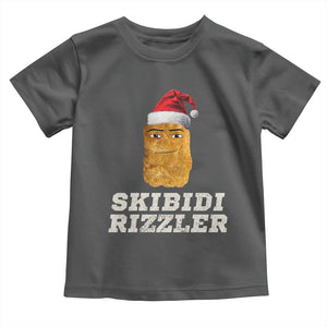 Christmas Skibidi Toilet Rizzler Toddler T Shirt Meme Funny Memes Brainrot Rizz TS10 Dark Heather Print Your Wear