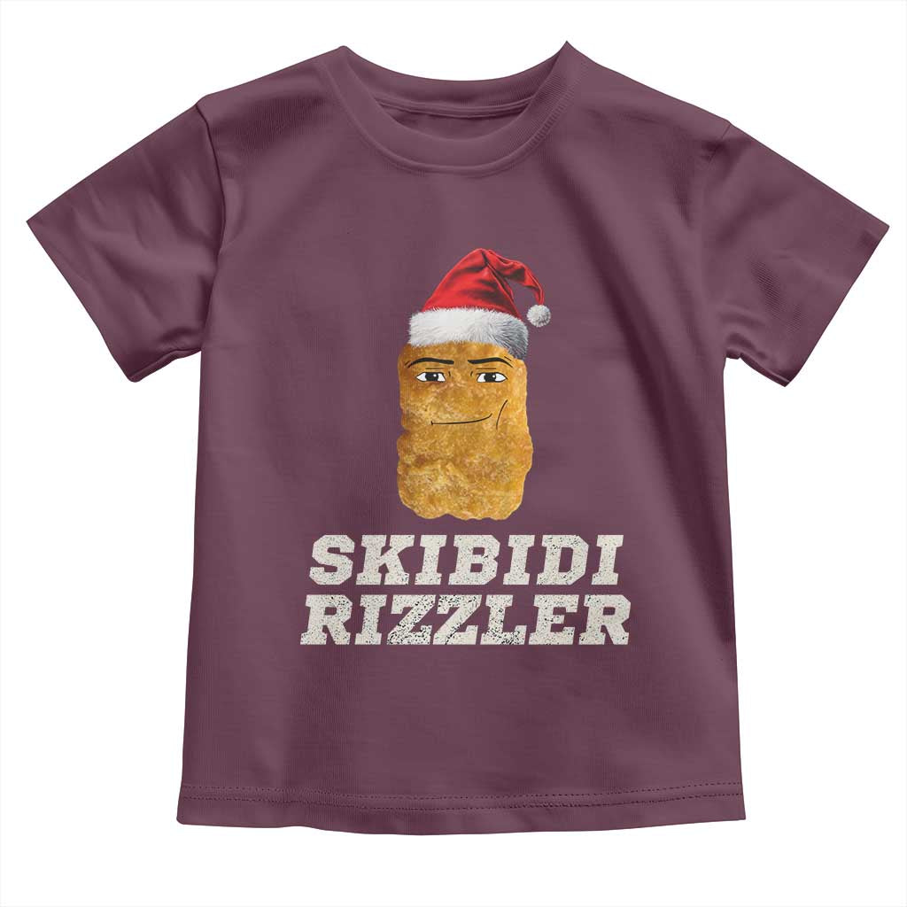 Christmas Skibidi Toilet Rizzler Toddler T Shirt Meme Funny Memes Brainrot Rizz TS10 Maroon Print Your Wear