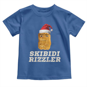 Christmas Skibidi Toilet Rizzler Toddler T Shirt Meme Funny Memes Brainrot Rizz TS10 Royal Blue Print Your Wear