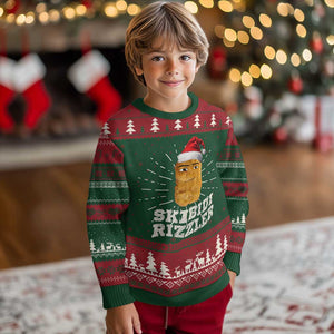 Christmas Skibidi Toilet Rizzler Knit Sweatshirt Meme Funny Memes Brainrot Rizz TS10 Christmas Print Your Wear