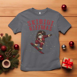 Skibidi Rizzmas Christmas T Shirt Rizz Santa Claus Skater Skateboard Skateboarder Kid Cool TS10 Charcoal Print Your Wear
