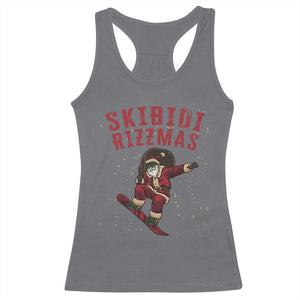 Skibidi Rizzmas Christmas Racerback Tank Top Rizz Santa Claus Skater Skateboard Skateboarder Kid Cool TS10 Charcoal Print Your Wear