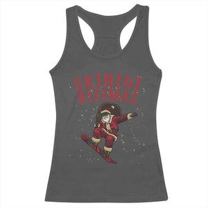 Skibidi Rizzmas Christmas Racerback Tank Top Rizz Santa Claus Skater Skateboard Skateboarder Kid Cool TS10 Dark Heather Print Your Wear