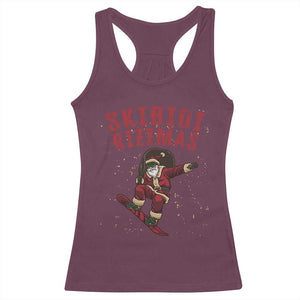 Skibidi Rizzmas Christmas Racerback Tank Top Rizz Santa Claus Skater Skateboard Skateboarder Kid Cool TS10 Maroon Print Your Wear