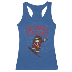 Skibidi Rizzmas Christmas Racerback Tank Top Rizz Santa Claus Skater Skateboard Skateboarder Kid Cool TS10 Royal Blue Print Your Wear