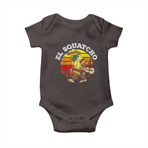El Squatcho Bigfoot Baby Onesie Mexican Sasquatch Cinco De Mayo TS10 Dark Chocolate Print Your Wear