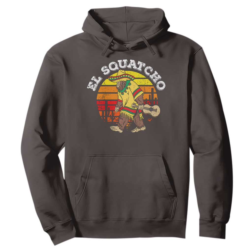 El Squatcho Bigfoot Hoodie Mexican Sasquatch Cinco De Mayo TS10 Dark Chocolate Print Your Wear