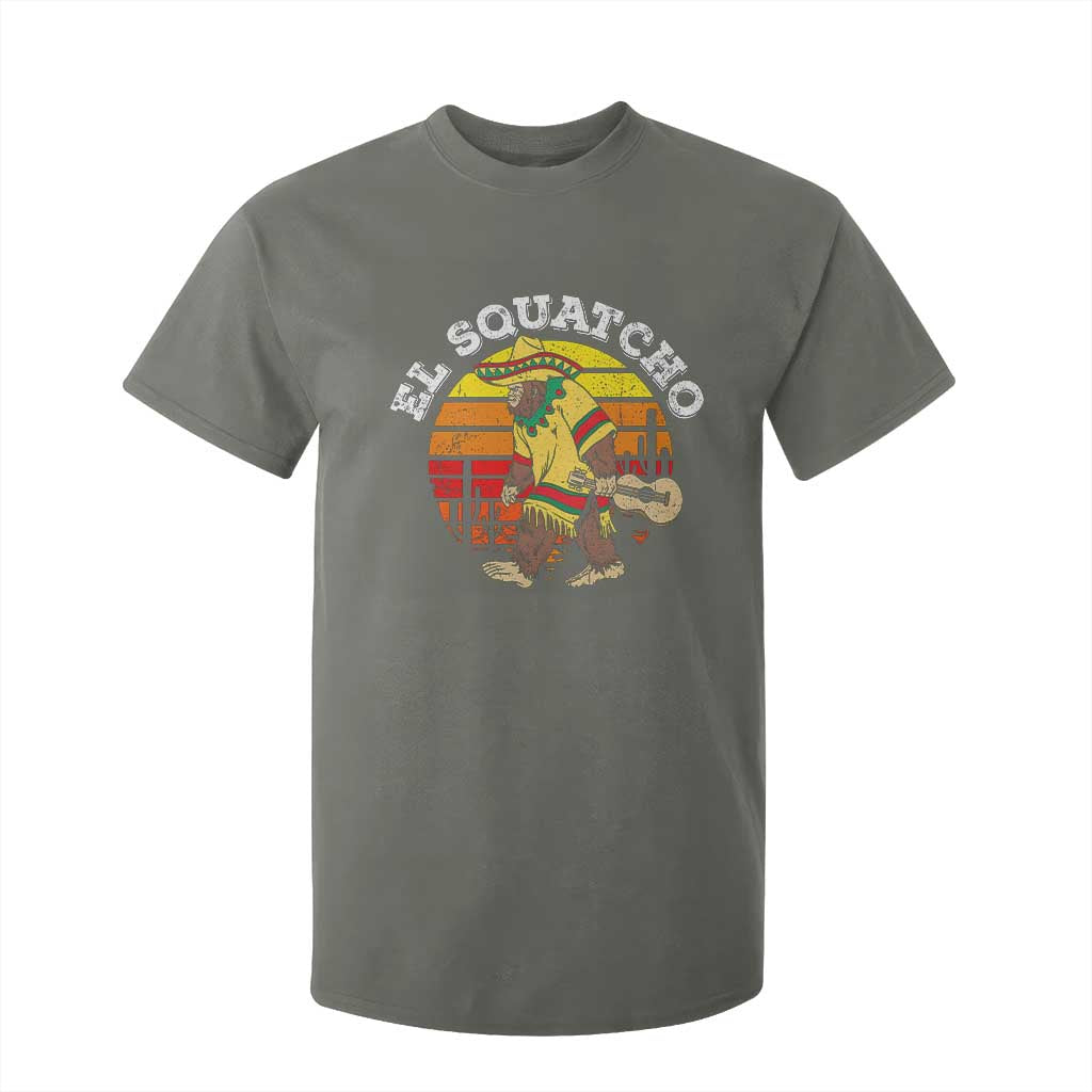 El Squatcho Bigfoot T Shirt For Kid Mexican Sasquatch Cinco De Mayo TS10 Military Green Print Your Wear