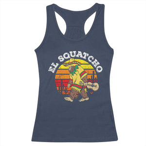 El Squatcho Bigfoot Racerback Tank Top Mexican Sasquatch Cinco De Mayo TS10 Navy Print Your Wear
