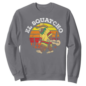 El Squatcho Bigfoot Sweatshirt Mexican Sasquatch Cinco De Mayo TS10 Charcoal Print Your Wear