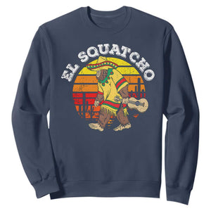 El Squatcho Bigfoot Sweatshirt Mexican Sasquatch Cinco De Mayo TS10 Navy Print Your Wear