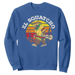 El Squatcho Bigfoot Sweatshirt Mexican Sasquatch Cinco De Mayo TS10 Royal Blue Print Your Wear