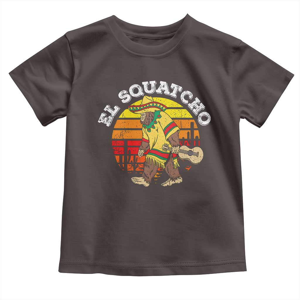 El Squatcho Bigfoot Toddler T Shirt Mexican Sasquatch Cinco De Mayo TS10 Dark Chocolate Print Your Wear