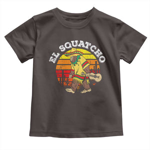El Squatcho Bigfoot Toddler T Shirt Mexican Sasquatch Cinco De Mayo TS10 Dark Chocolate Print Your Wear