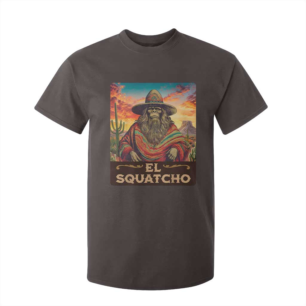 El Squatcho Bigfoot T Shirt For Kid Mexican Sasquatch Lovers Cinco De Mayo TS10 Dark Chocolate Print Your Wear