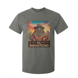 El Squatcho Bigfoot T Shirt For Kid Mexican Sasquatch Lovers Cinco De Mayo TS10 Military Green Print Your Wear