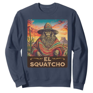 El Squatcho Bigfoot Sweatshirt Mexican Sasquatch Lovers Cinco De Mayo TS10 Navy Print Your Wear