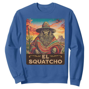 El Squatcho Bigfoot Sweatshirt Mexican Sasquatch Lovers Cinco De Mayo TS10 Royal Blue Print Your Wear