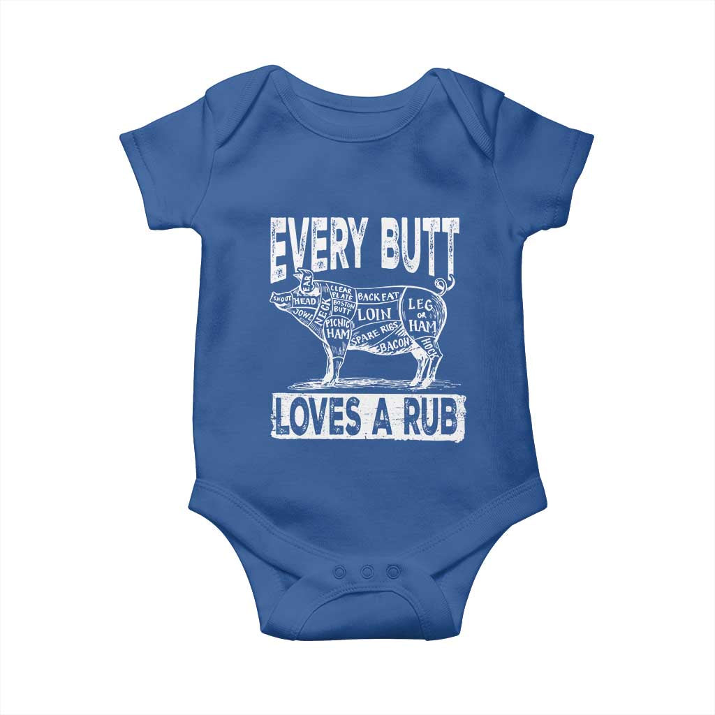 Funny BBQ Baby Onesie Pork Butt Loves a Rub Grilling Gift TS10 Royal Blue Print Your Wear