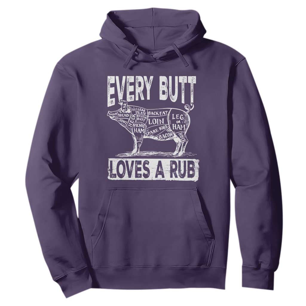BBQ Hoodie Pork Butt Rub Dad Grill Gift TS10 Purple Print Your Wear