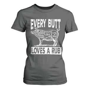 BBQ T Shirt For Women Pork Butt Rub Dad Grill Gift TS10 Dark Heather Print Your Wear