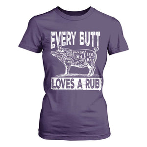 BBQ T Shirt For Women Pork Butt Rub Dad Grill Gift TS10 Purple Print Your Wear