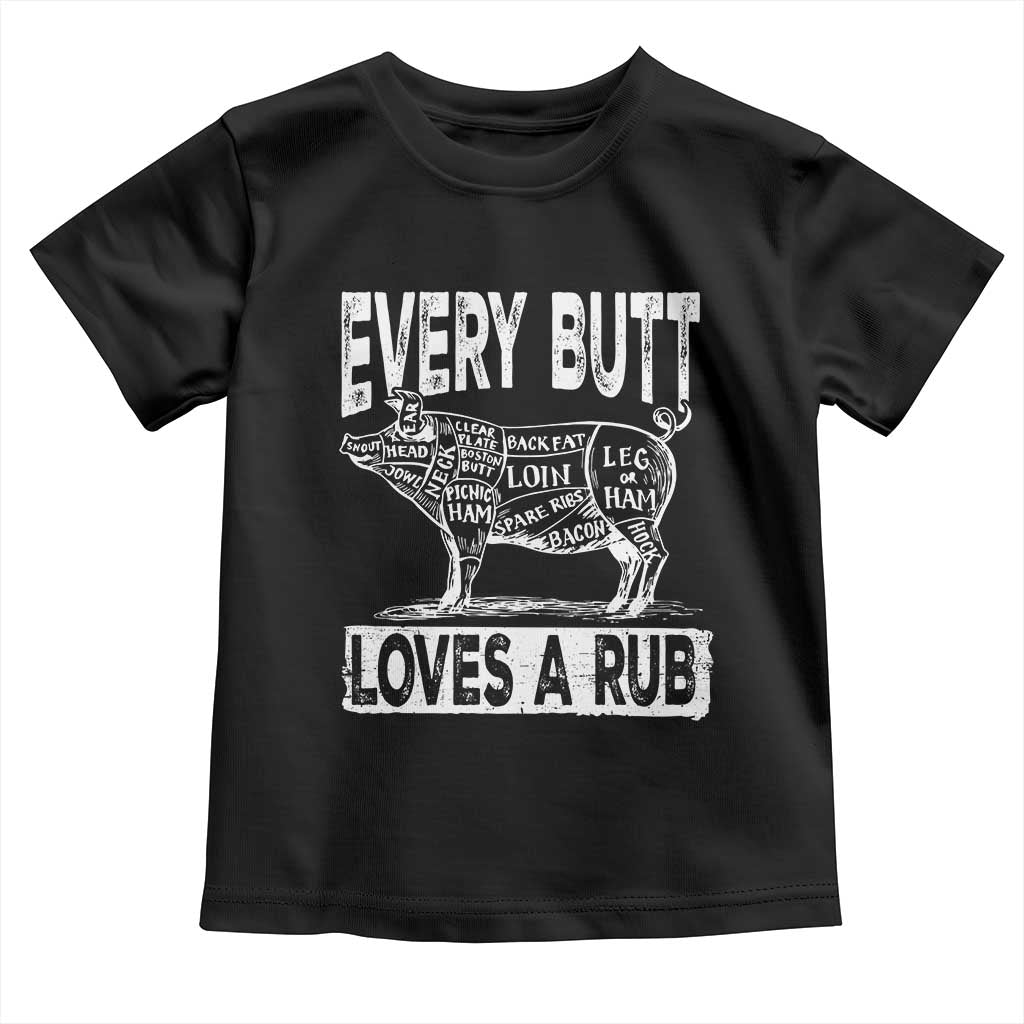 BBQ Toddler T Shirt Pork Butt Rub Dad Grill Gift TS10 Black Print Your Wear